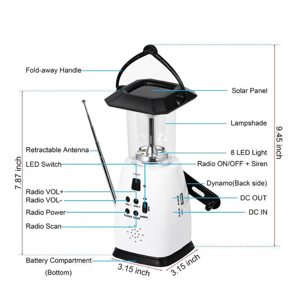 Urban Preparedness Firefly Multifunction Crank Lamp for Emergency Power from Edenley.com